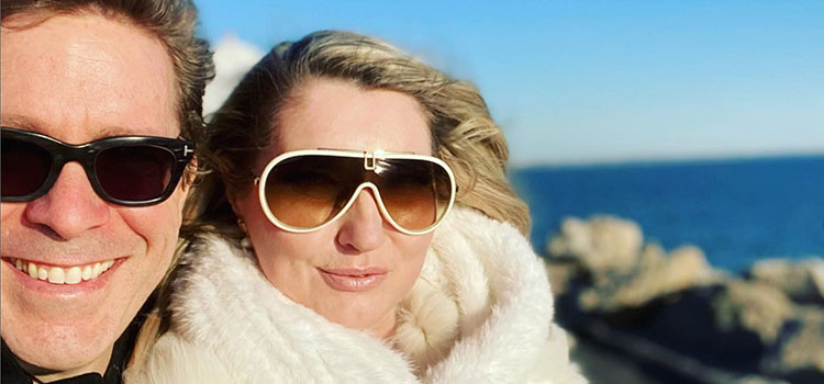 Mark and Ingrid with ocean background