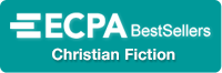 Dark green button with white font that says ECPA bestsellers for the Bestselling Christian Fiction Books 2024